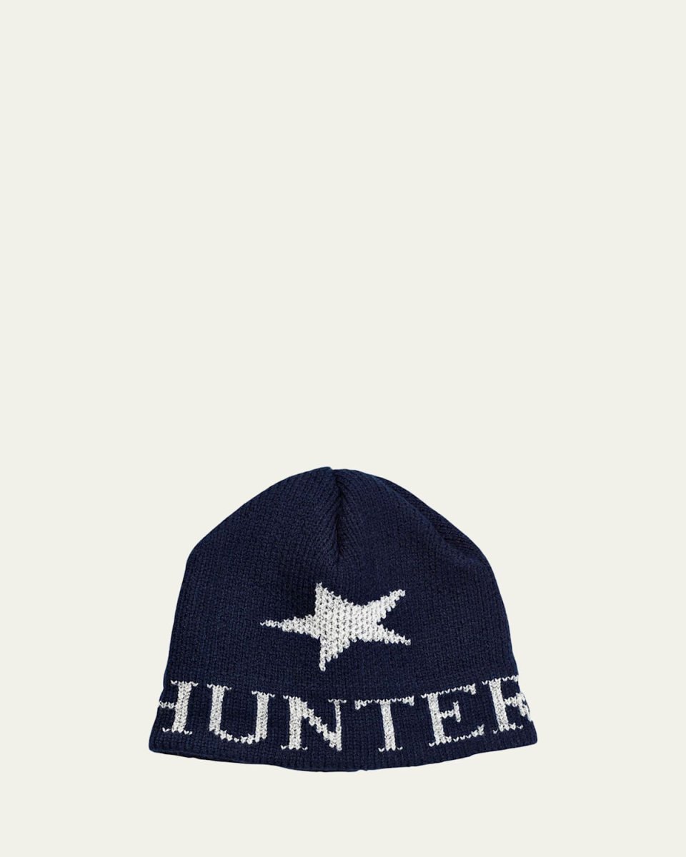 Kid's Single Star Metallic Beanie Hat, Personalized